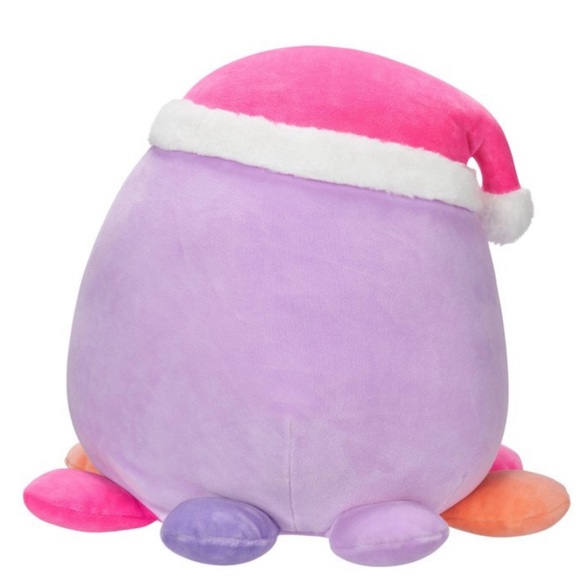 Holiday Christmas Squishmallows Beula the Octopus Santa Hat 12" Stuffed Plush - Picture 4 of 8